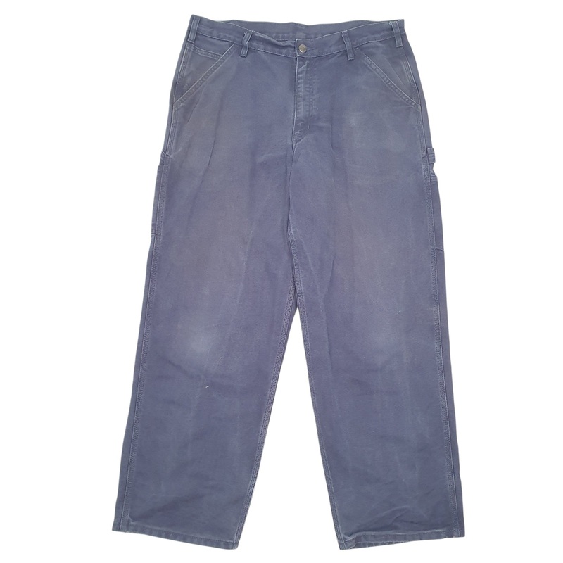 Mens Dakota Workwear Navy Carpenter Cotton  Trousers Mens W36 L32