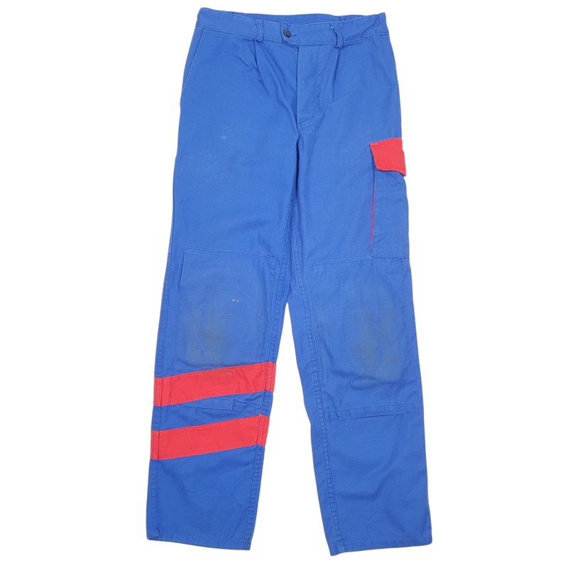 Mens DMD France French Workwear Utility Pant Knee Pads Blue Cargo Cotton  Trousers Mens W30 L31