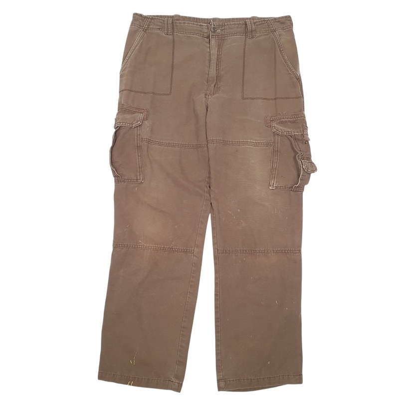 Mens Guide Gear Combat Utility Brown Cargo Cotton  Trousers Mens W36 L32