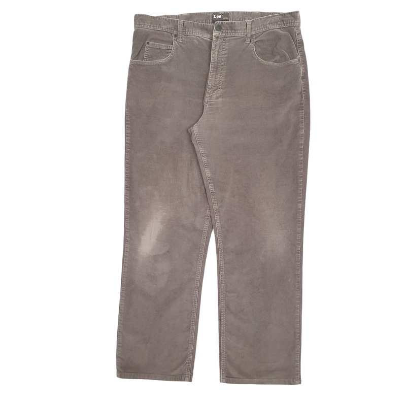 Mens Lee Brooklyn Brown Corduroy Cotton Blend  Trousers Mens W38 L30