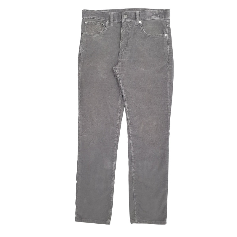Mens Levis 511 Grey Corduroy Cotton  Trousers Mens W33 L32