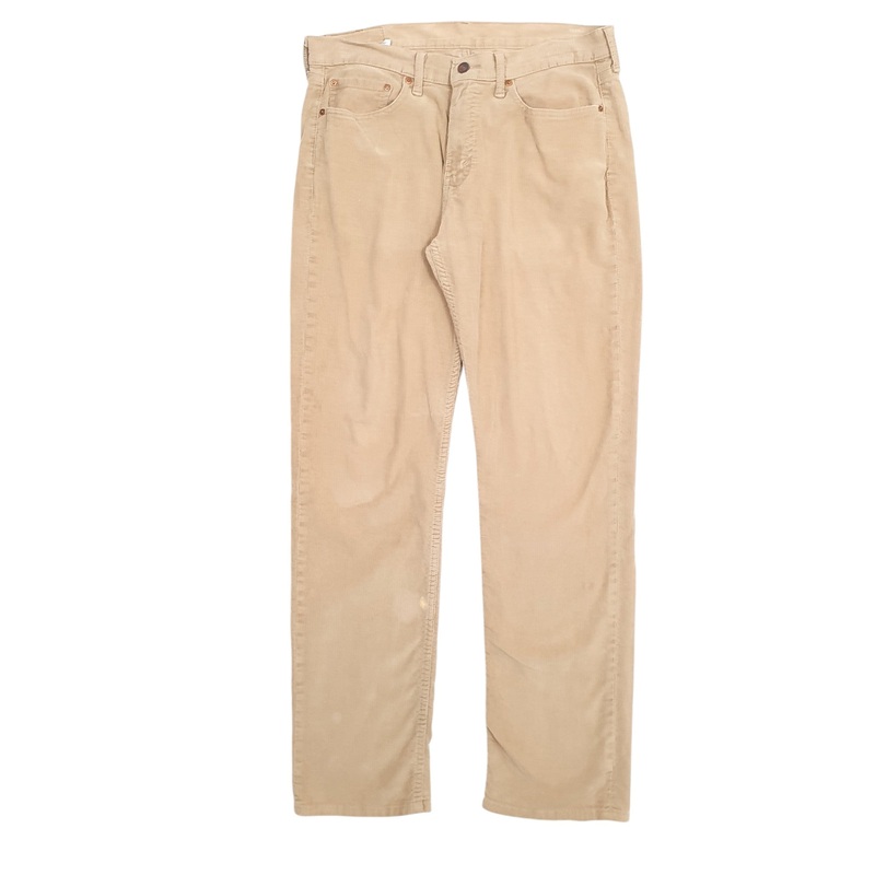 Mens Levis 514 Beige Corduroy Cotton Blend  Trousers Mens W34 L34