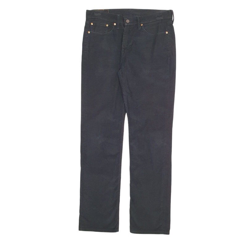 Mens Levis 514 Black Corduroy Cotton  Trousers Mens W33 L34