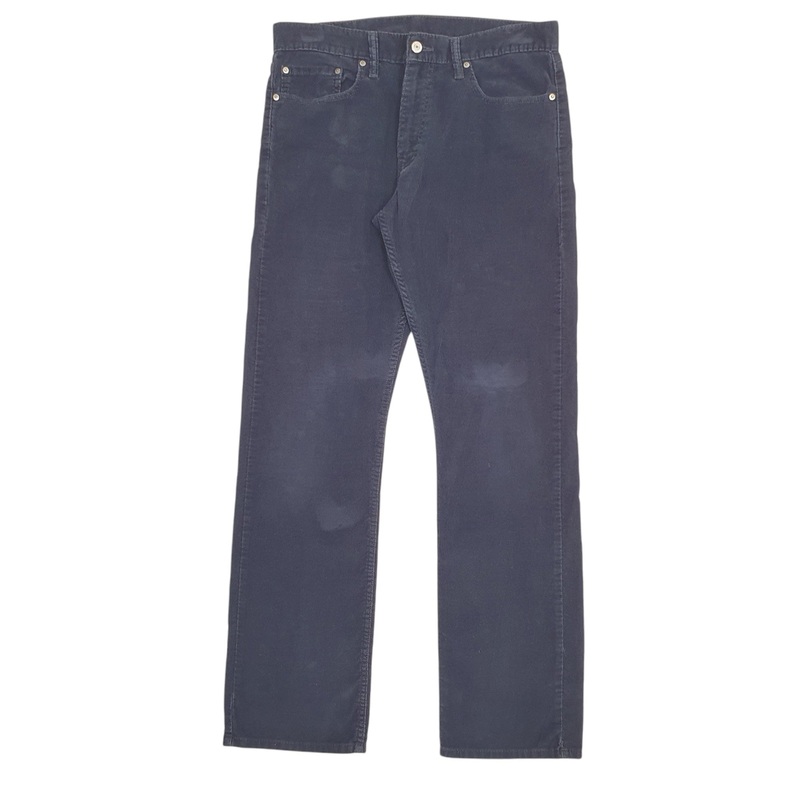 Mens Levis 514 Black Corduroy Cotton  Trousers Mens W34 L34