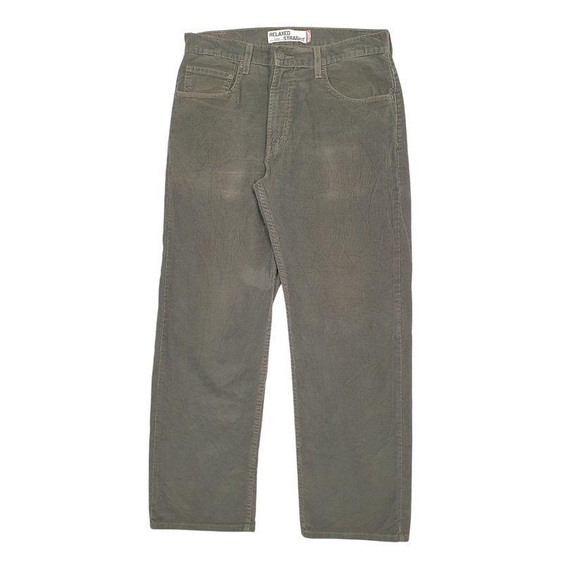 Mens Levis 559 Green Corduroy Cotton  Trousers Mens W33 L30