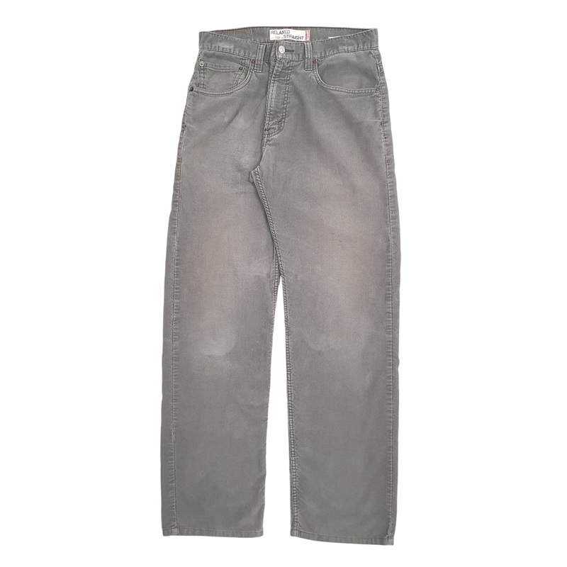 Mens Levis 559 Grey Corduroy Cotton  Trousers Mens W32 L34