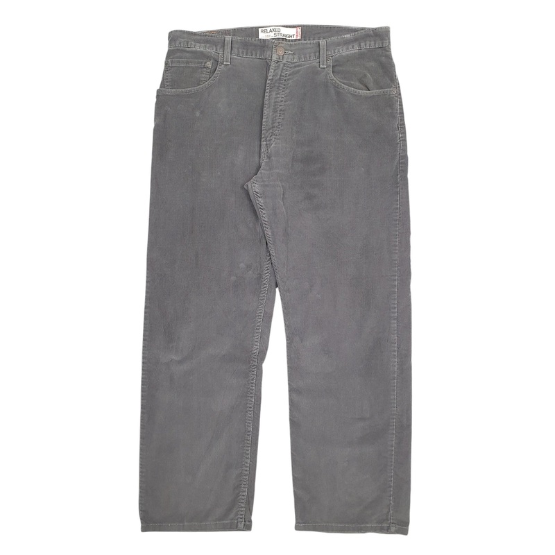 Mens Levis 559 Grey Corduroy Cotton  Trousers Mens W36 L30