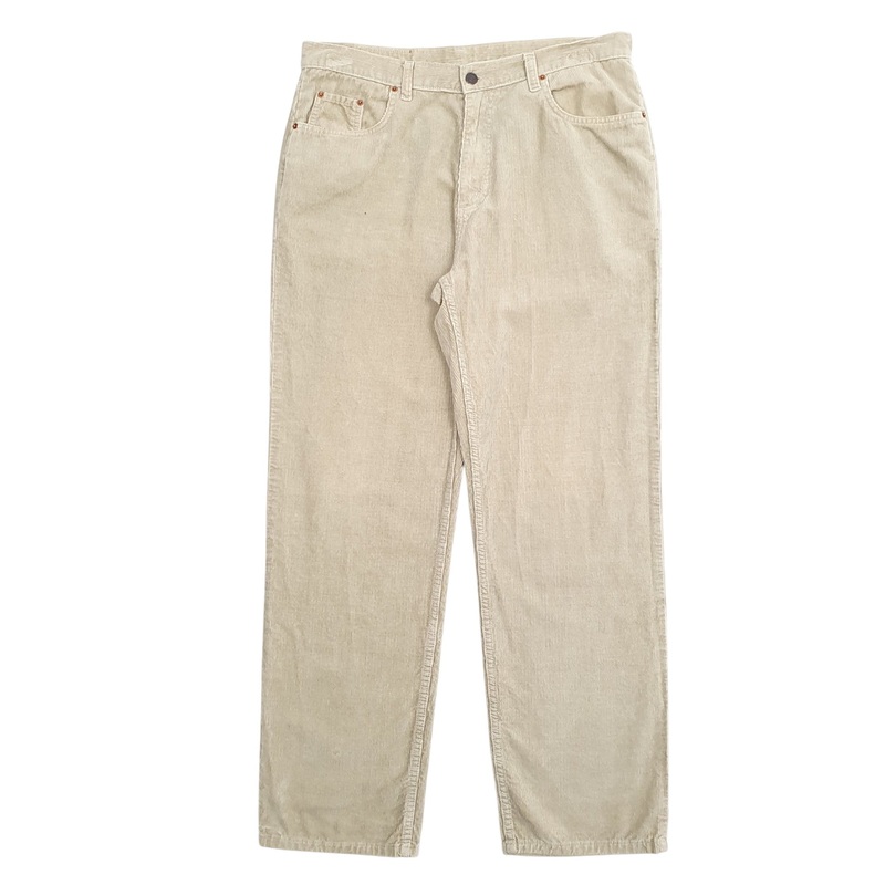 Mens Levis 630 Beige Corduroy Cotton Blend  Trousers Mens W36 L32