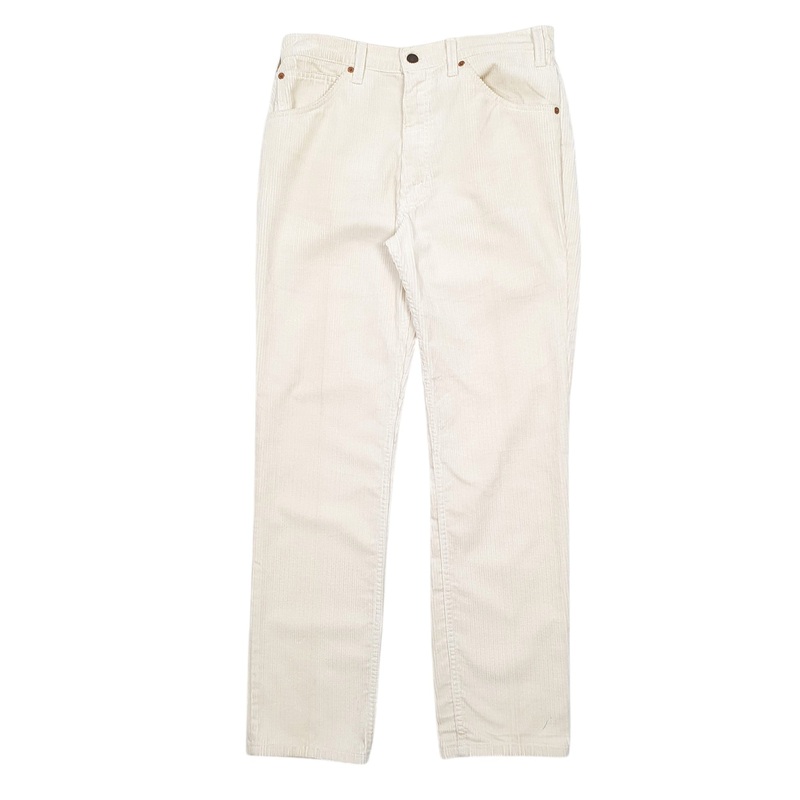 Mens Levis 631 Cream Corduroy Cotton  Trousers Mens W34 L30
