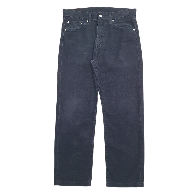 Mens Levis 751 Black Corduroy Cotton Blend  Trousers Mens W36 L30
