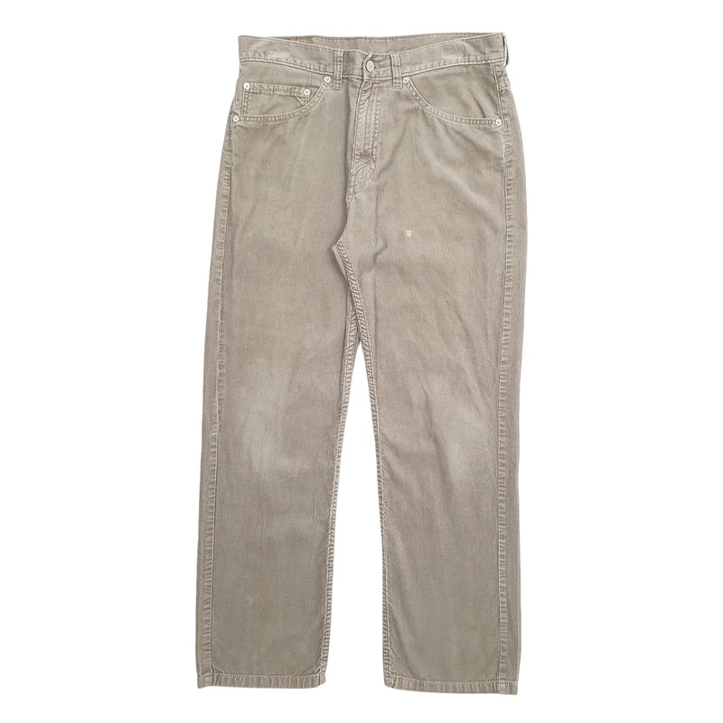 Mens Levis 752 Grey Corduroy Cotton  Trousers Mens W34 L30
