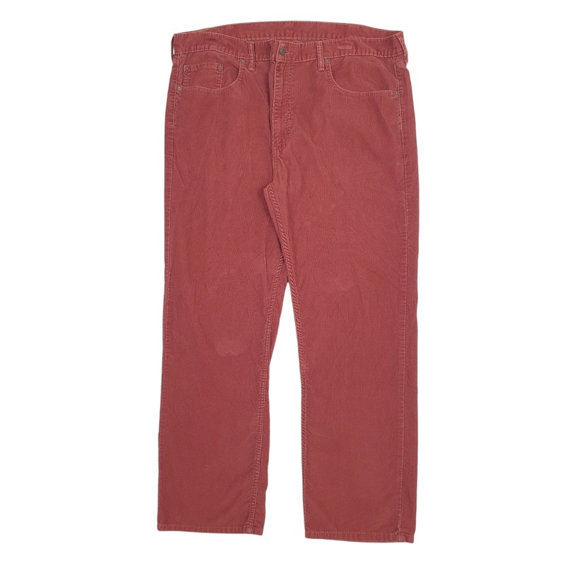 Mens Levis Burgundy Corduroy Cotton  Trousers Mens W42 L32