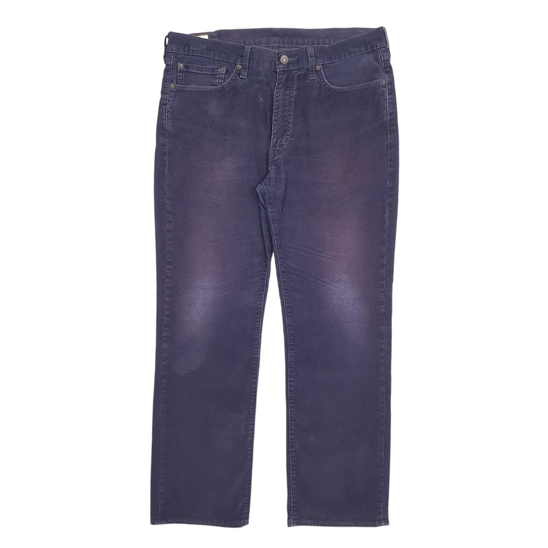 Mens Levis Navy Corduroy Cotton Blend  Trousers Mens W36 L30