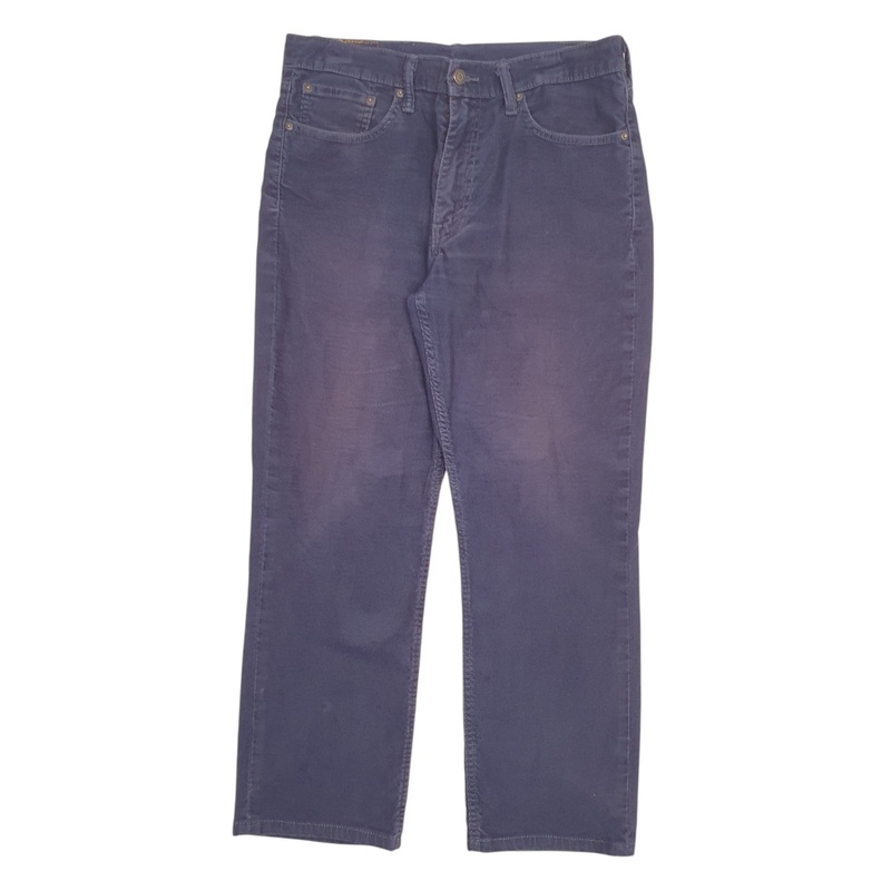 Mens Levis Navy Corduroy Cotton  Trousers Mens W33 L28