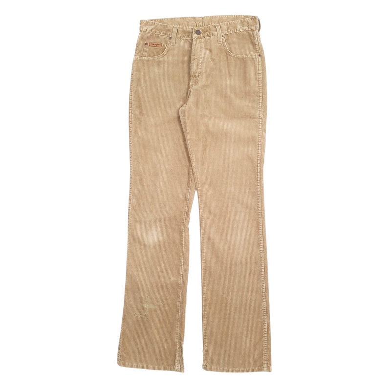 Mens Wrangler Beige Corduroy Cotton Blend  Trousers Mens W30 L35