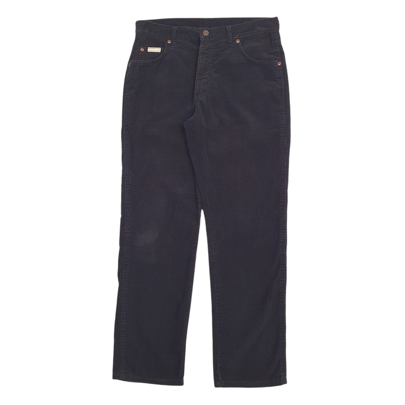 Mens Wrangler Texas Black Corduroy Cotton  Trousers Mens W32 L30