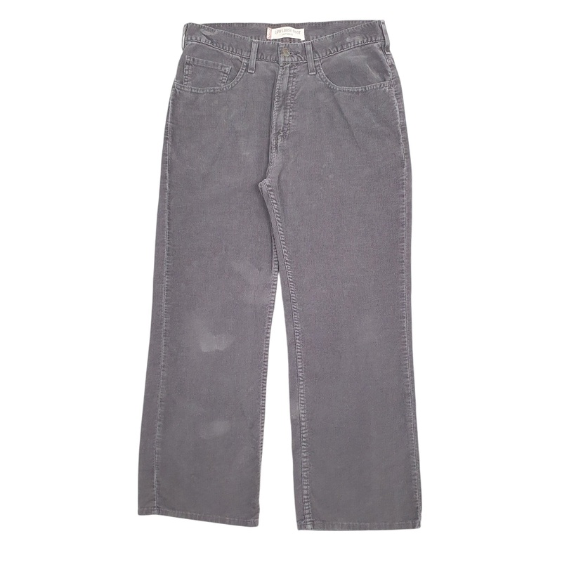 Womens Levis Low Loose Grey Corduroy Cotton  Trousers Womens UK14