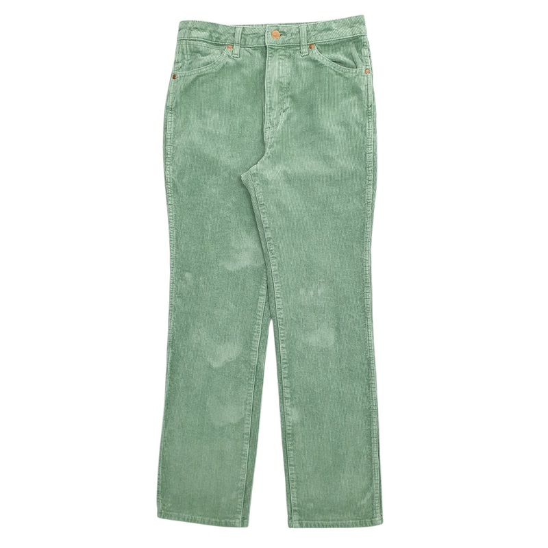 Womens Levis Wild West High Rise Green Corduroy Cotton  Trousers Womens UK10