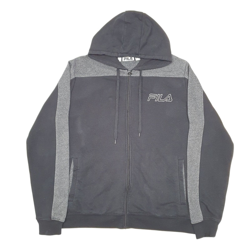 Fila Hoodie Full Zip Cotton Blend Sweatshirt Jumper Womens XXL