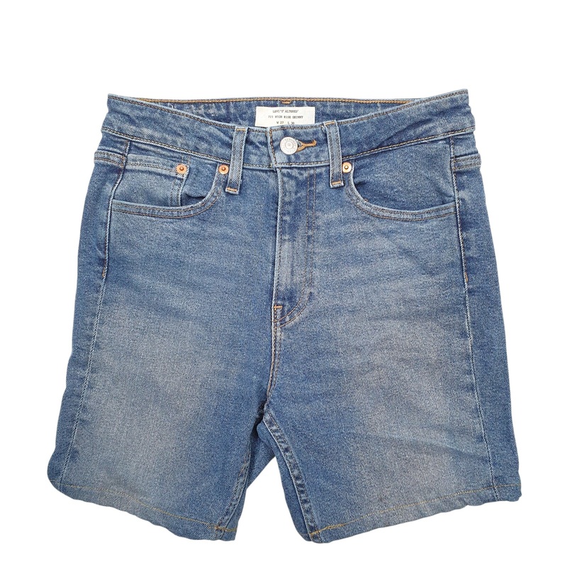 Levis Blue Denim Jeans Cotton Shorts Womens W27