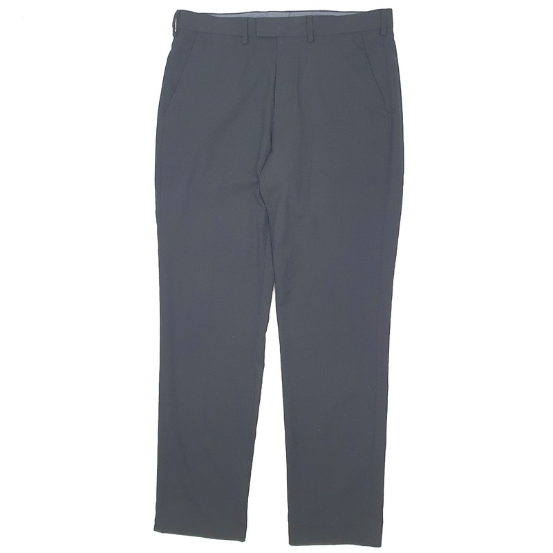 Mens M&S Black Formal Polyester  &  Wool  Trousers Mens W34 L33