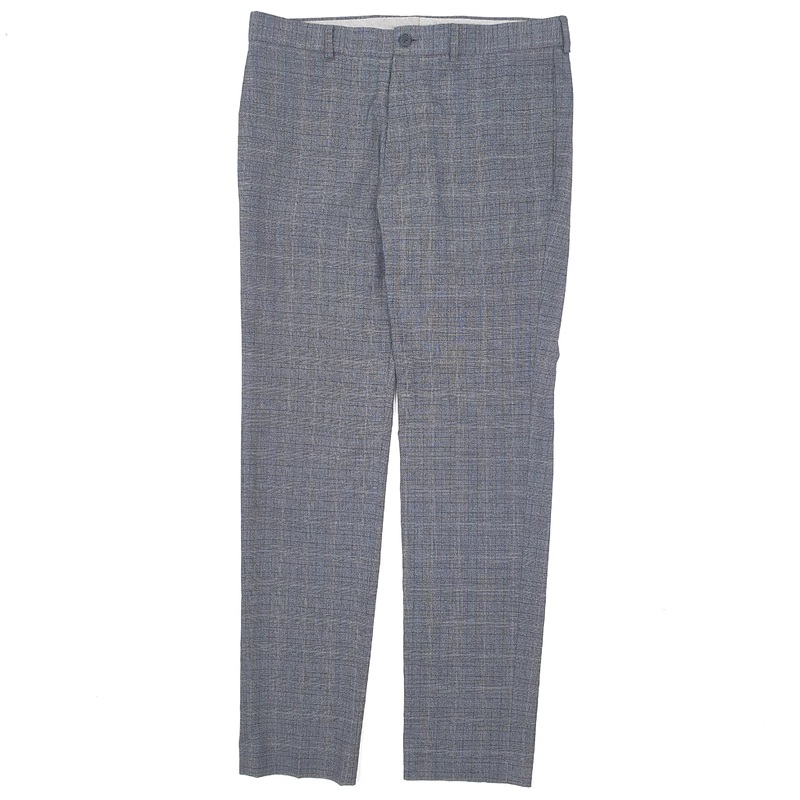 Mens M&S Skinny Grey Formal Polyester  &  Viscose  Trousers Mens W32 L31