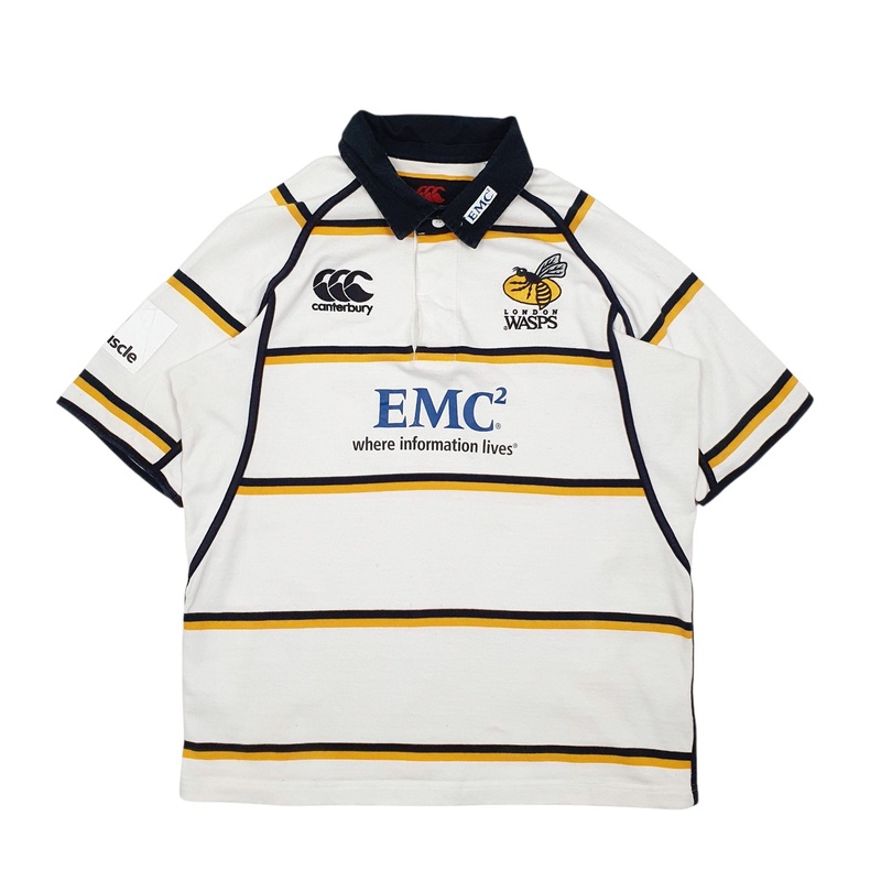 Canterbury Rugby London Wasps Short Sleeve Cotton Polo Shirt Mens XL