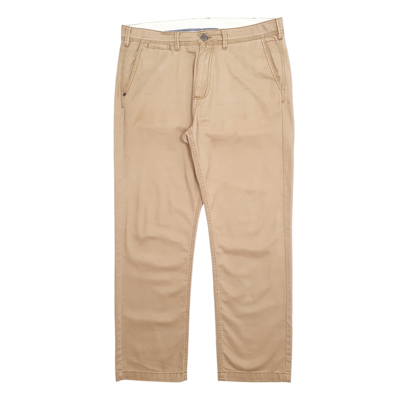 Mens Crew Clothing Company Beige Chino Cotton  Trousers Mens W34 L29