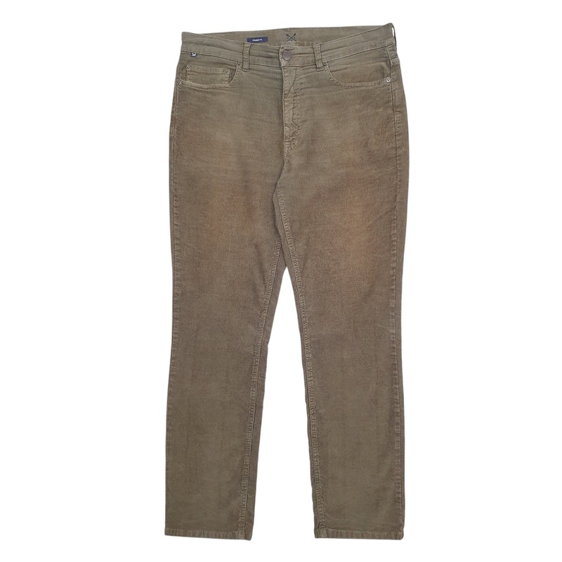 Mens Crew Clothing Company Khaki Corduroy Cotton  Trousers Mens W34 L29