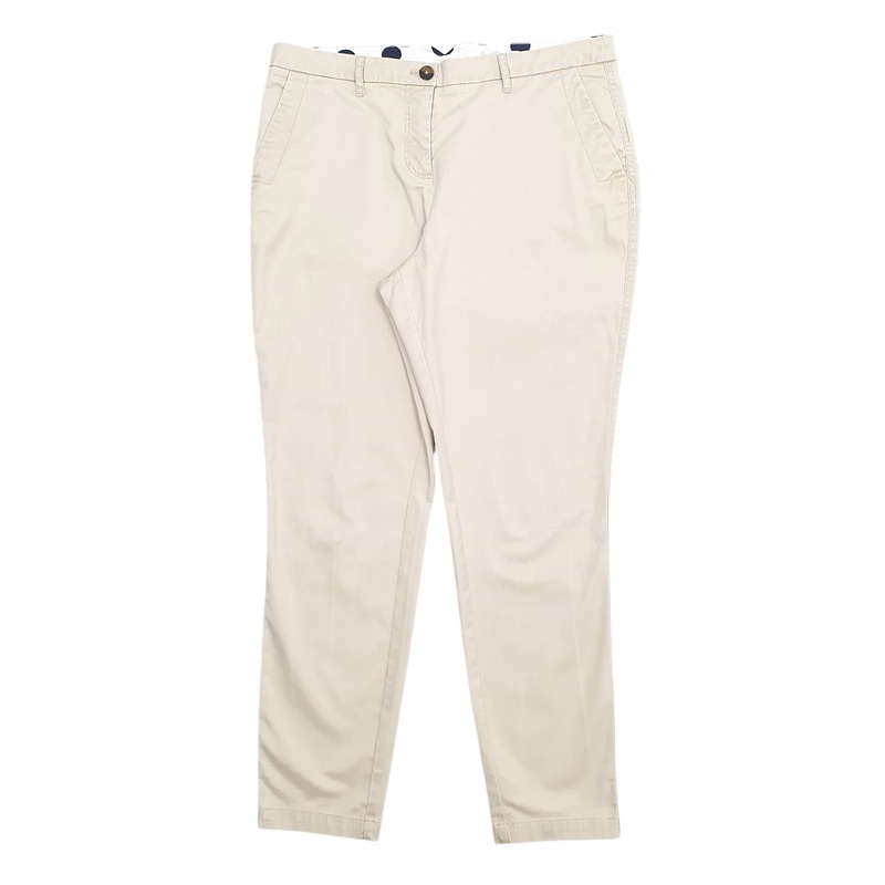 Womens Boden Beige Chino Cotton Blend  Trousers Womens UK14