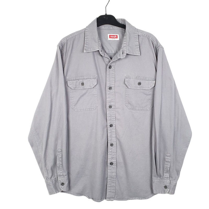 Wrangler Work Long Sleeve Regular Fit Cotton Shirt Mens L