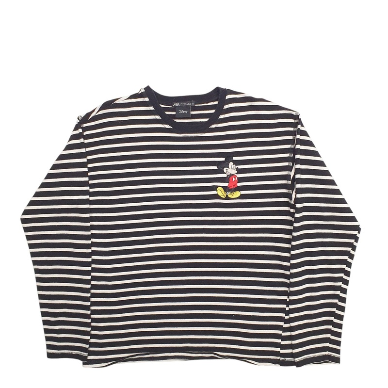 Zara Mickey Mouse Disney Crewneck Cotton Blend Sweatshirt Jumper Womens S