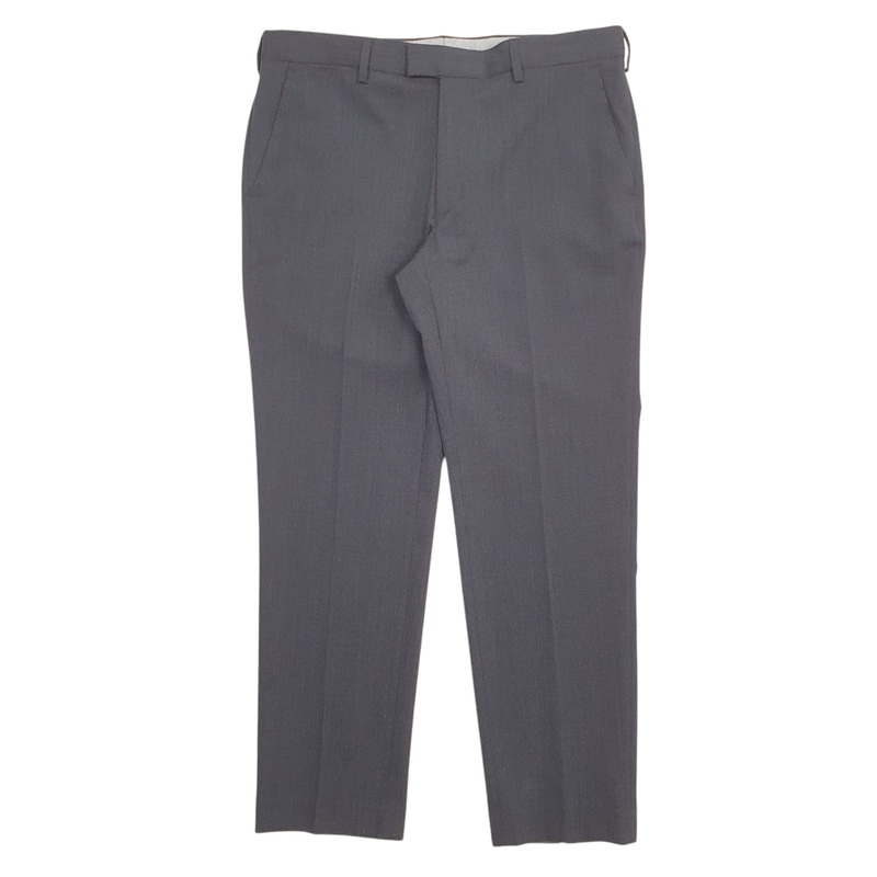 Mens M&S Grey Formal Wool  Trousers Mens W34 L29