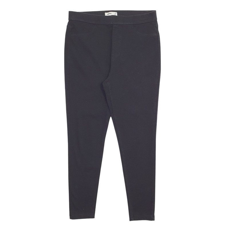 Womens M&S Jeggings Stretch Fit Black Jogger Cotton Blend  Trousers Womens UK14