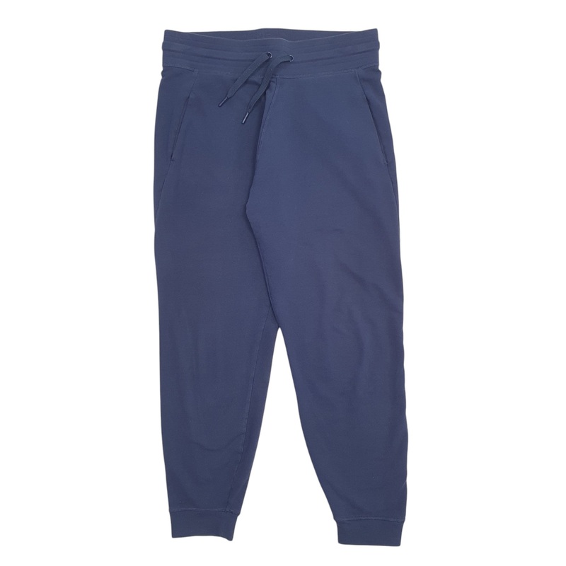 Womens M&S Stretch Fit Waist Navy Jogger Polyester  Trousers Womens UK12