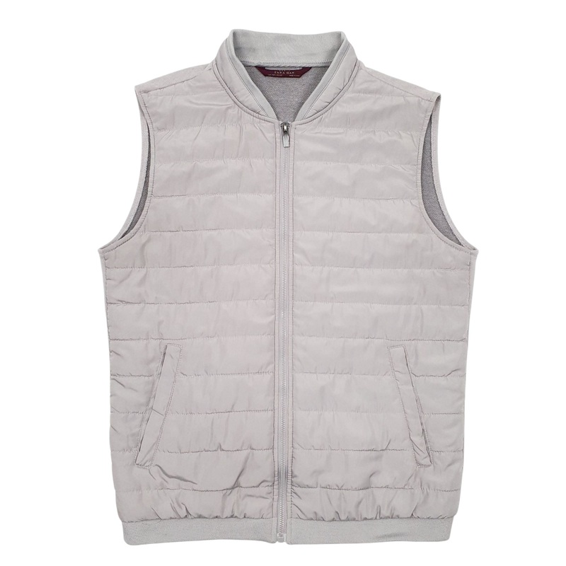 Zara Gilet Jacket Coat Mens Grey