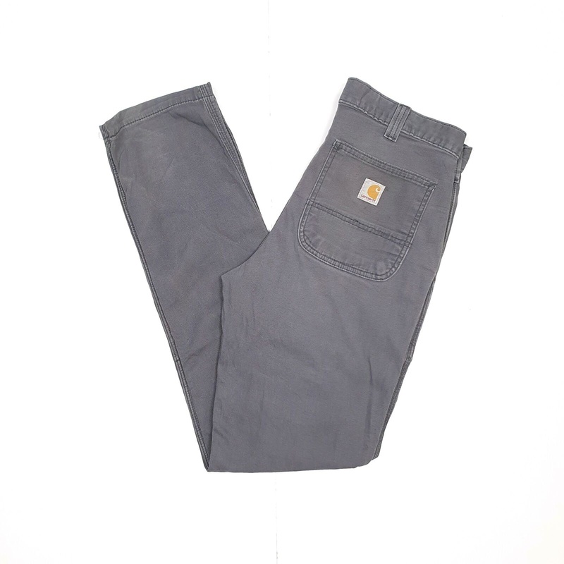 Mens CARHARTT Rigby Straight Fit Grey Chino Workwear Trousers W32 L34