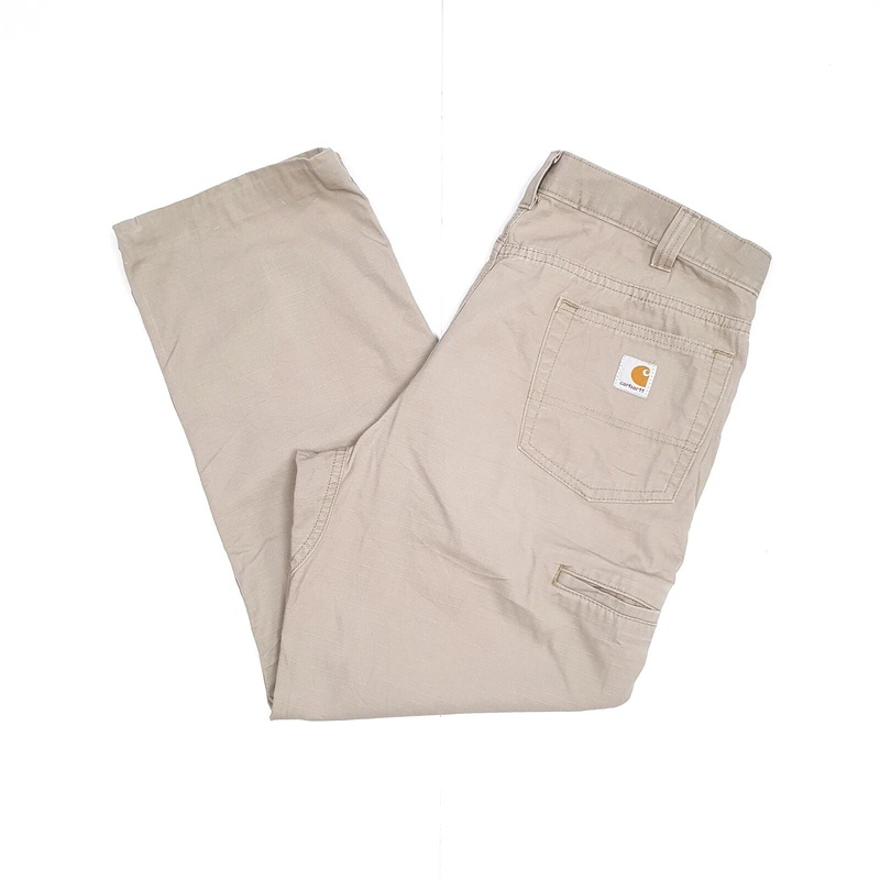 Mens CARHARTT Ripstop Cellphone Relaxed Fit Grey Cargo Workwear Trousers W36 L30