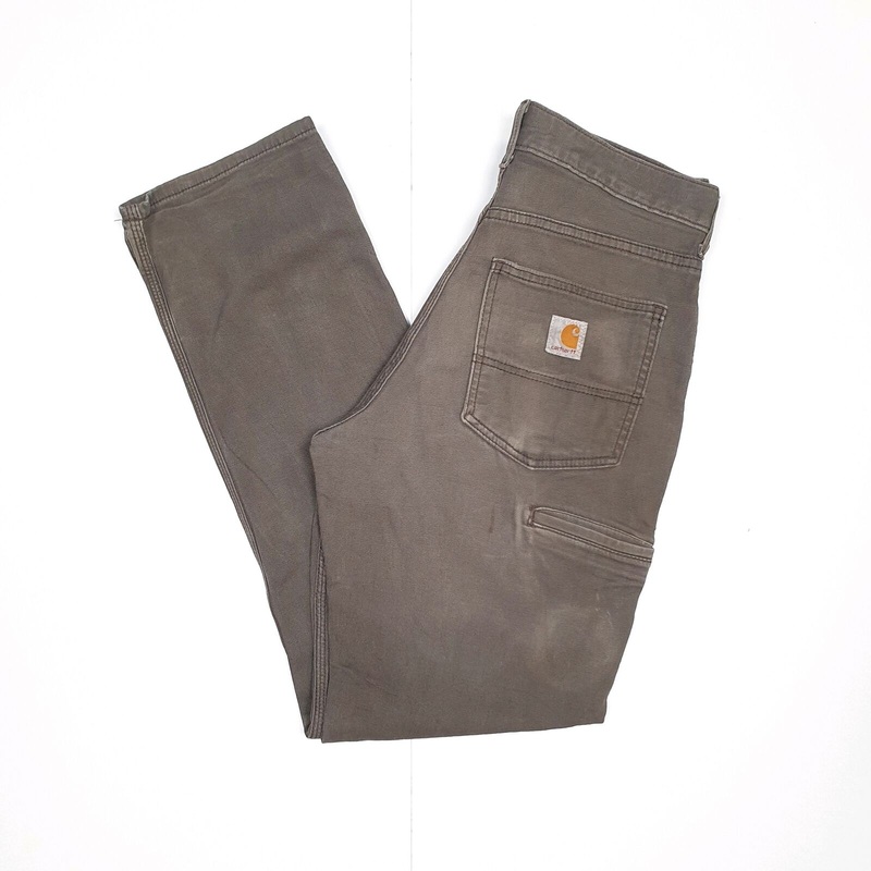 Mens CARHARTT Rugged Flex Rigby Relaxed Fit Grey Chino Workwear Trousers W31 L32