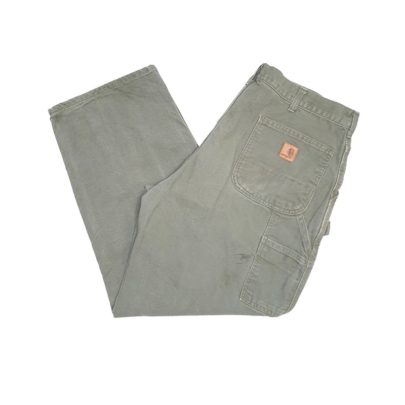 Mens CARHARTT Utility Duck Dungaree Workwear Trousers W38 L30