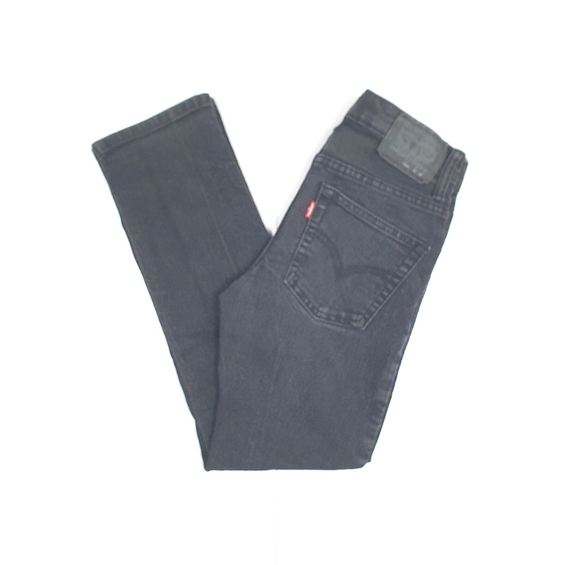 Mens LEVI'S 511 Slim Fit Black Denim Jeans Trousers W26 L25