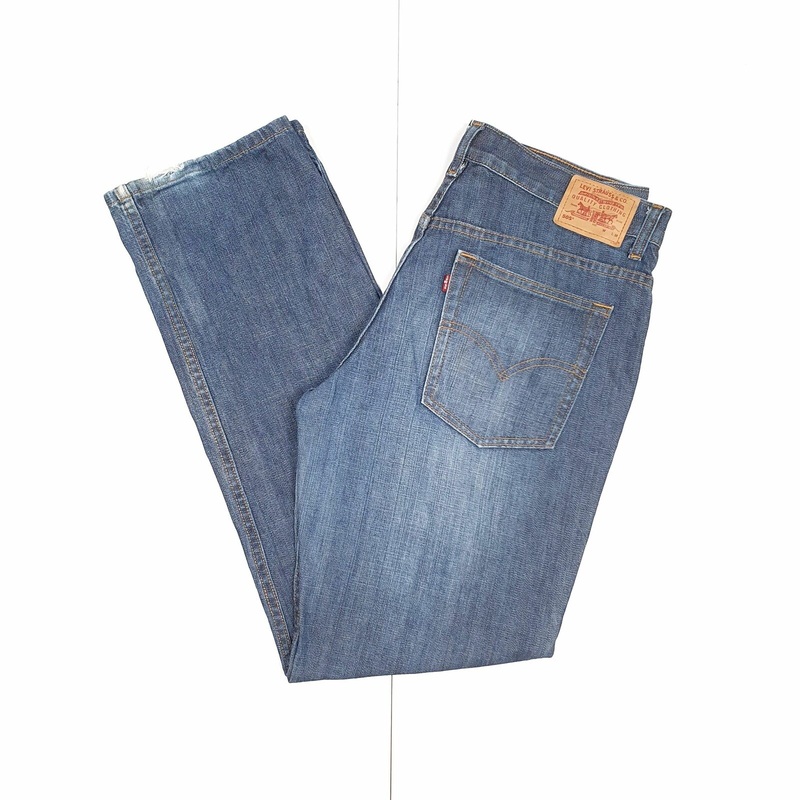 Womens LEVI'S Blue Denim 505 Regular Fit Straight Leg Jeans Trousers UK16