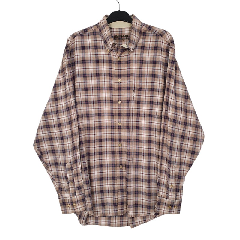 Barbour Long Sleeve Regular Fit Check Cotton Shirt Mens L