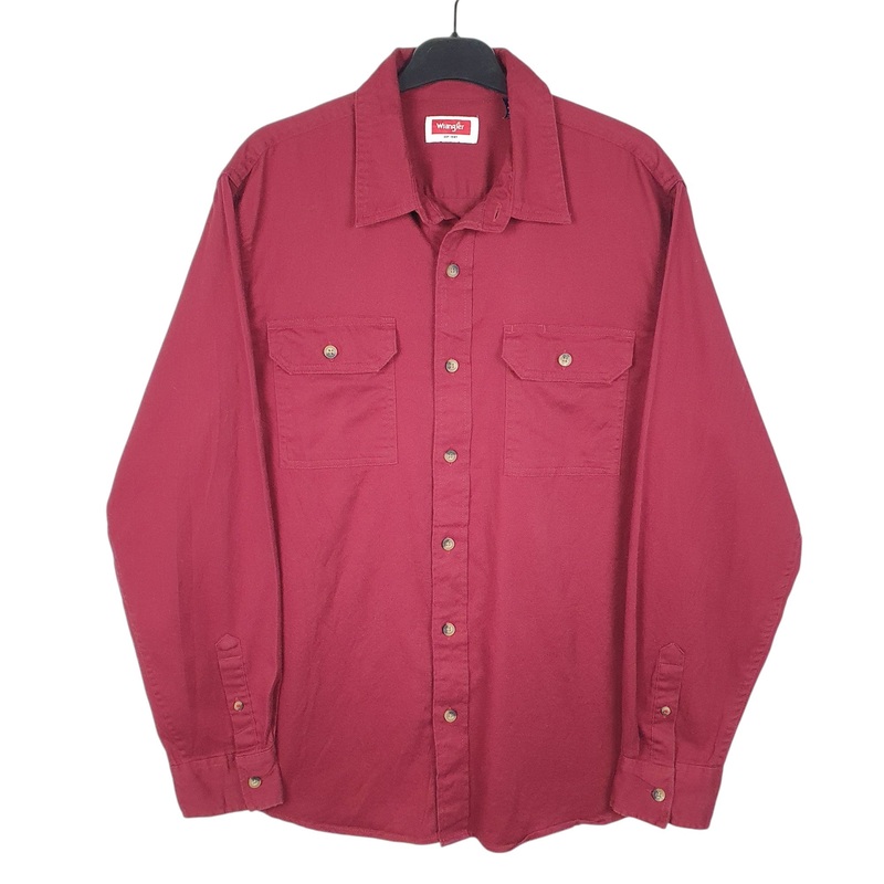 Wrangler Work Long Sleeve Regular Fit Cotton Shirt Mens M