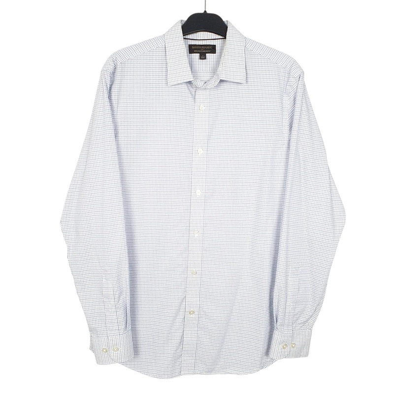 Banana Republic Long Sleeve Regular Fit Check Cotton Shirt Mens S