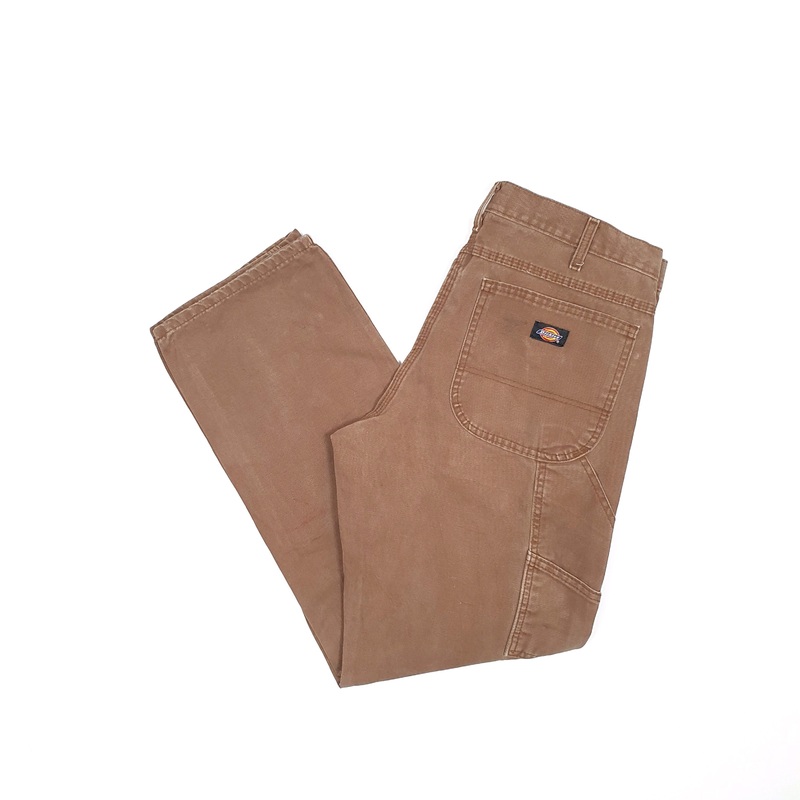 Mens Dickies Brown Carpenter Trousers W32 L31
