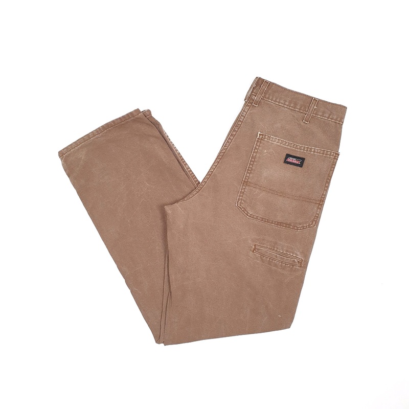 Mens Dickies Brown Carpenter Trousers W32 L32