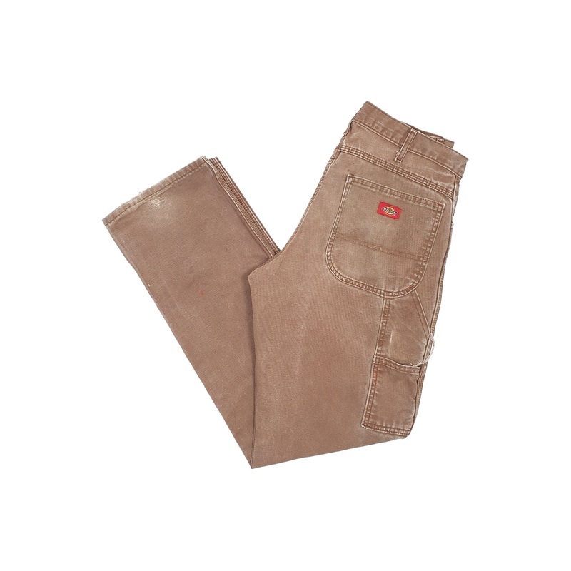 Mens Dickies Brown Carpenter Trousers W32 L34