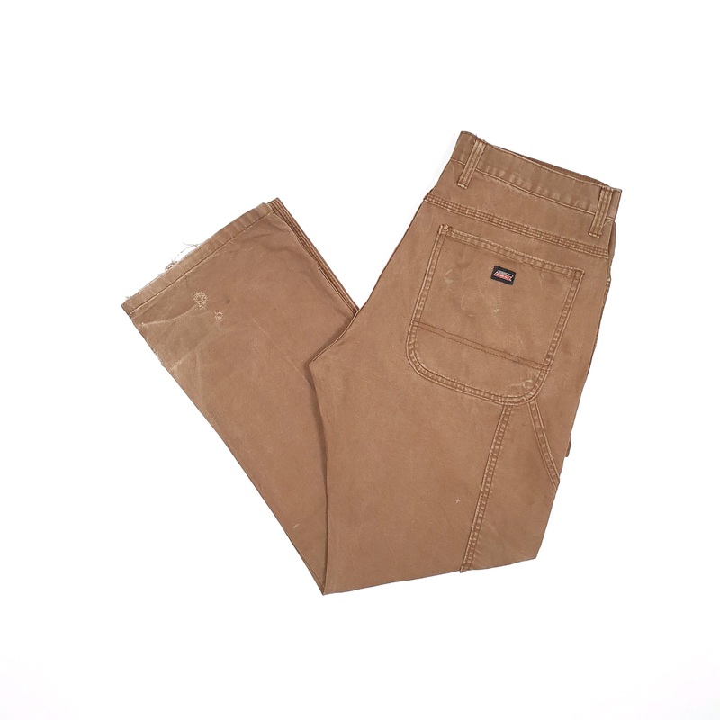 Mens Dickies Brown Carpenter Trousers W34 L29