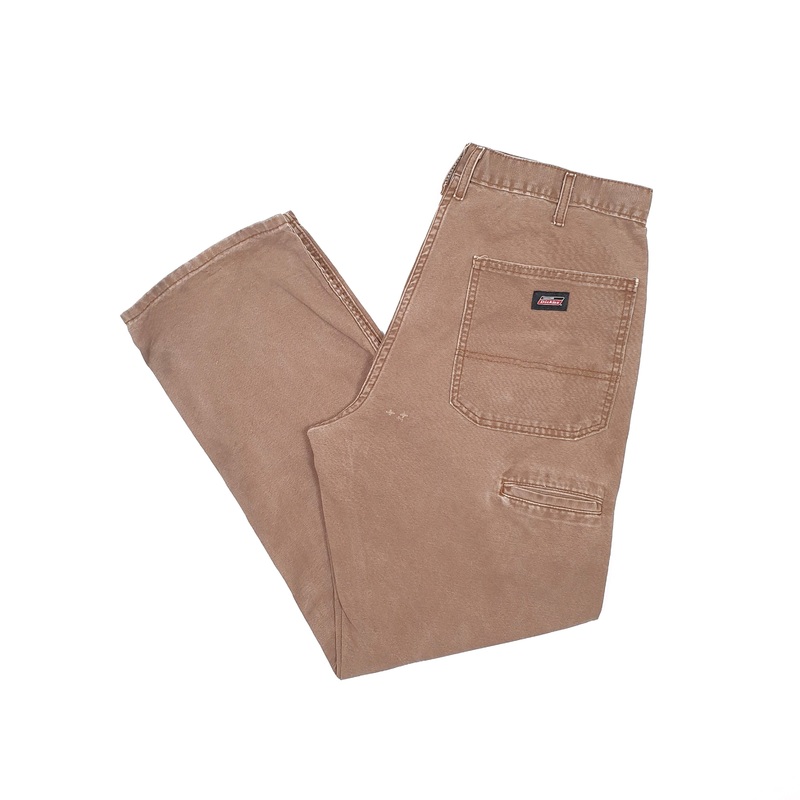 Mens Dickies Brown Carpenter Trousers W34 L30